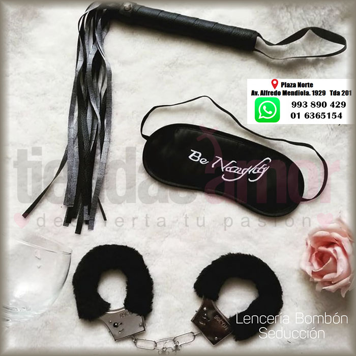 KIT ESPOSAS, LATIGO Y ANTIFAZ BDSM TIENDAS AMOR